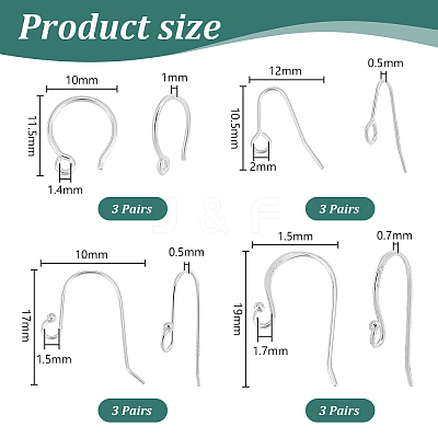 925 Sterling Silver Earring Hooks STER-PH0002-50-1