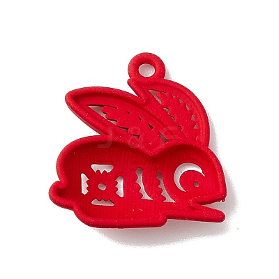 Spray Painted Alloy Pendents PALLOY-F282-04B-01-1