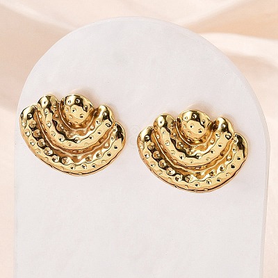 304 Stainless Steel Stud Earrings for Women EJEW-U052-04G-1