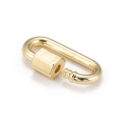 Brass Screw Carabiner Lock Charms KK-T047-08G-1