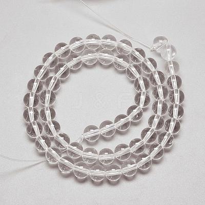 Grade A Natural Quartz Crystal Beads Strands G-R439-02-6mm-1