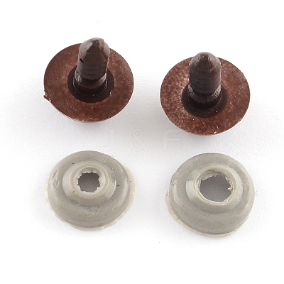 Craft Plastic Doll Eyes Stuffed Toy Eyes X-DIY-R039-8mm-1