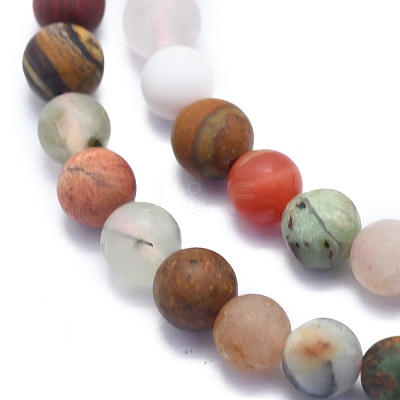 Natural Mixed Gemstone Beads Strands G-K310-H01-6mm-1
