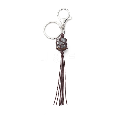 7Pcs Gemstone Tassel Keychains KEYC-JKC00419-1