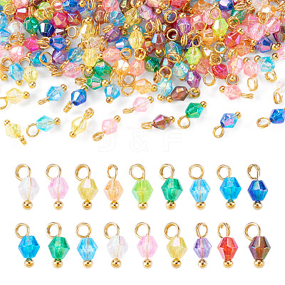 200Pcs Transparent Acrylic Pendants PALLOY-TAC0297-1