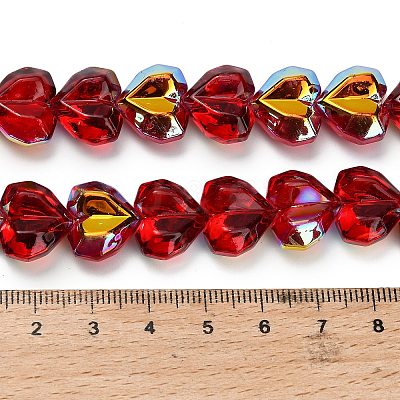 Electroplate Transparent Glass Beads Strands EGLA-B012-AB03-1