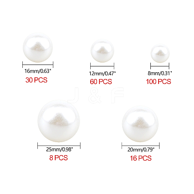 Resin Imitation Pearl Beads RESI-CA0001-07-1
