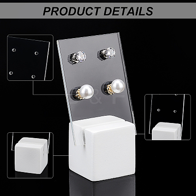2Pcs 2 Style Acrylic Earring Display Stands EDIS-CA0001-01-1