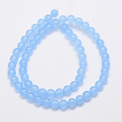 Natural & Dyed Malaysia Jade Bead Strands G-A146-6mm-A20-1