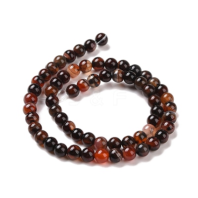 Natural Agate Beads Strands X-G-D845-02-6mm-1