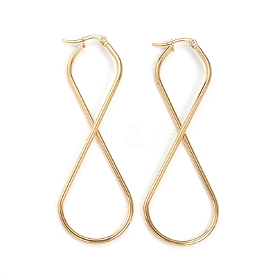 201 Stainless Steel Hoop Earrings EJEW-L243-17A-G-1
