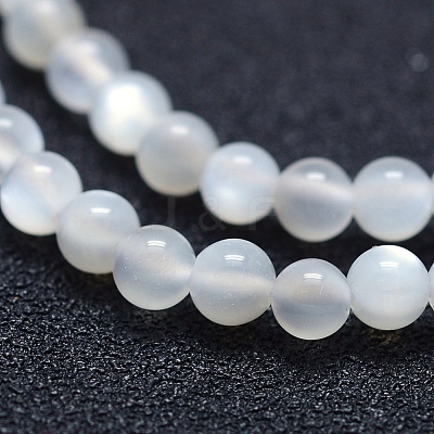 Natural White Moonstone Beads Strands G-P342-02A-4mm-AA-1