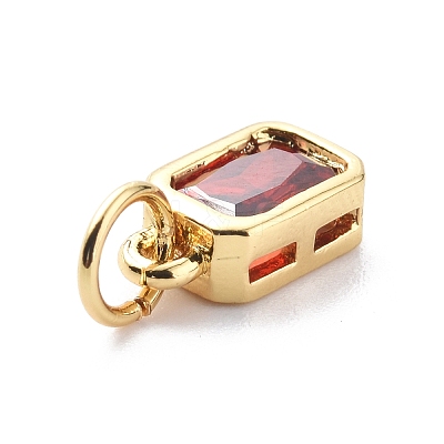 Glass Charms ZIRC-F131-17G-1