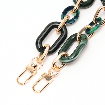 Acrylic Curb Chain Bag Strap FIND-WH0092-27-1