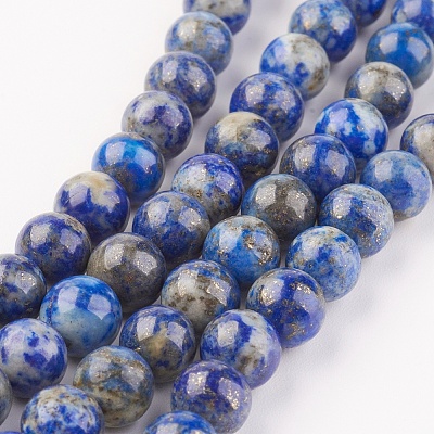 Natural Lapis Lazuli Beads Strands X-G-G099-8mm-7A-1