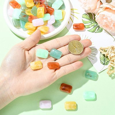 50Pcs Opaque Acrylic Beads MACR-FS0002-50-1