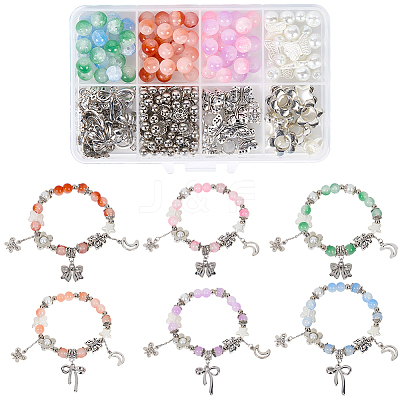 DIY Bowknot flower Bracelets Making Kits DIY-SC0029-55-1