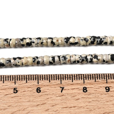 Natural Dalmatian Jasper Heishi Beads Strands G-A299-A12-01-1