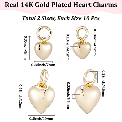 20Pcs 2 Styles Rack Plating Brass Pendants KK-BBC0024-86-1