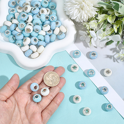 100cs Large Hole Resin European Beads RESI-PA0001-22A-1