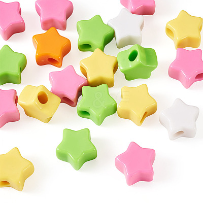 Acrylic European Beads MACR-TAC0001-28B-1