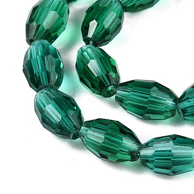 Transparent Glass Beads Strands EGLA-A037-T6x8mm-D11-1