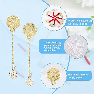 50Pcs Alloy Stud Earring Findings FIND-FH0005-72-1