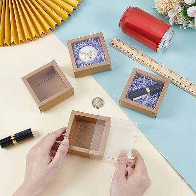 Kraft Paper Cardboard Gift Drawer Boxes CON-WH0085-129B-1