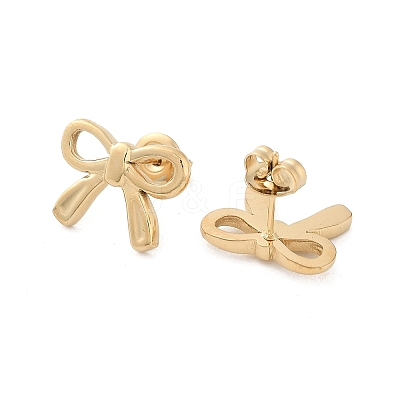 304 Stainless Steel Stud Earrings X-EJEW-H115-09G-1