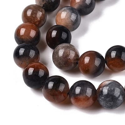 Dyed Natural White Jade Beads Strands G-T138-10mm-210-21-1