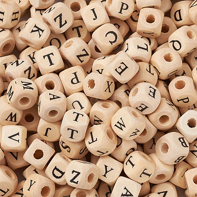 ddPrinted Natural Wood Beads WOOD-KS0001-12-1