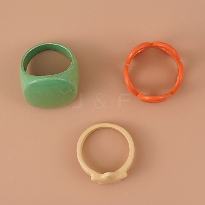Zinc Alloy Finger Rings Set WG21422-01-1
