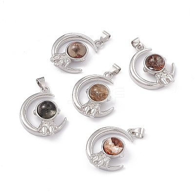 Natural Lodolite Quartz Pendants KK-A173-18P-01-1
