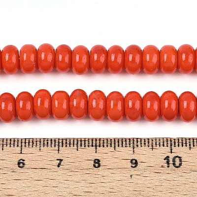 Opaque Spray Painted Glass Beads GLAA-ZX008-8mm-18M-1
