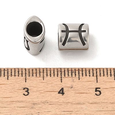 Oval with Constellation 304 Stainless Steel Beads STAS-E215-05AS-09-1