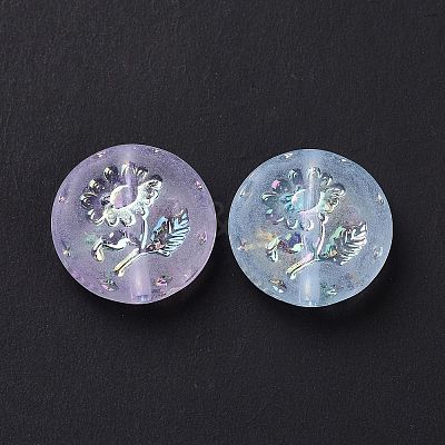 Transparent Frosted Acrylic Beads OACR-P013-41M-1