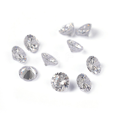 Clear Grade A Diamond Shaped Cubic Zirconia Cabochons X-ZIRC-M002-4mm-007-1