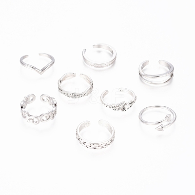 Brass Cuff Toe Rings RJEW-G100-12A-1