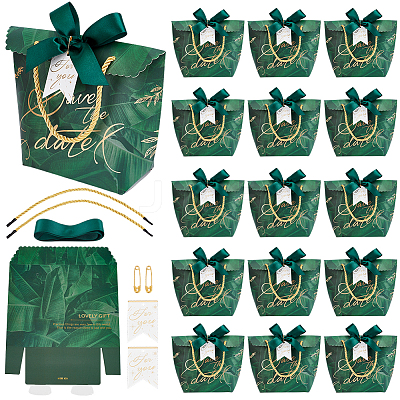 Gold Stamping Thank You Paper Candy Gift Tote Boxes CON-WH0110-38B-1