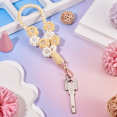 Hand-woven Flower Pendant Decorations KEYC-TAC0009-02KCG-02-1