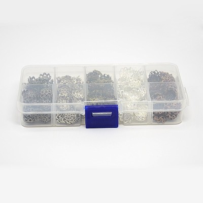 1 Box Mixed Iron Flower Bead Caps IFIN-X0021-B-1