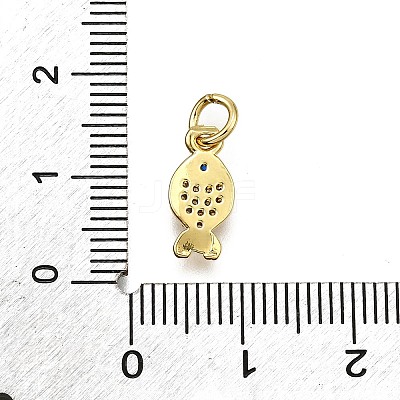 Brass Micro Pave Cubic Zirconia Pendants KK-Z100-05G-1