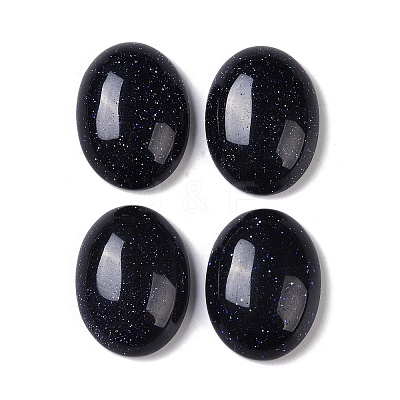 Synthetic Blue Goldstone Cabochons G-B080-01A-30-1