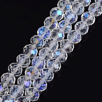 Glass Beads Strands GR10MMY-28-1