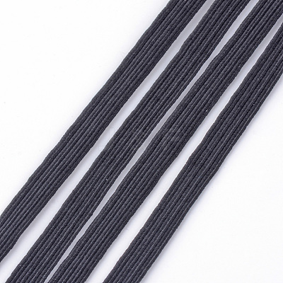 1/4 inch Flat Braided Elastic Rope Cord EC-R030-5mm-02-1