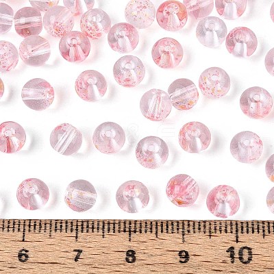 Baking Paint Transparent Glass Beads DGLA-T004-08J-1