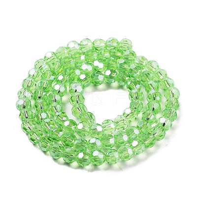 Electroplate Transparent Glass Beads Strands EGLA-A035-T4mm-A09-1