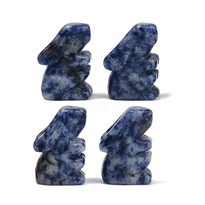 Natural Blue Spot Jasper Rabbit Display Decorations G-R007-02K-1