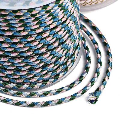 11M Polyester Braided Cord with Cotton Core & Metallic Thread OCOR-Z006-01-25-1