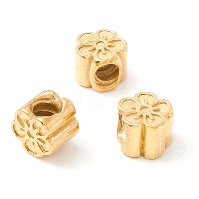 Ion Plating(IP) 304 Stainless Steel European Beads STAS-M298-18G-1